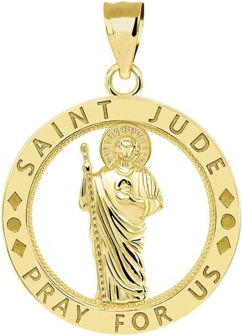 10k Gold Saint Jude Pray For Us Charm Pendant in Saudi Arabia