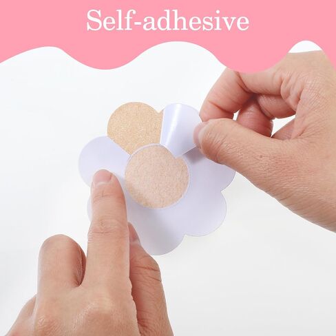 20 Pieces Nipple Breast Covers Disposable Bra Pasties Self-Adhesive No Show Bra Petal Bra Pad for Women in Saudi Arabia