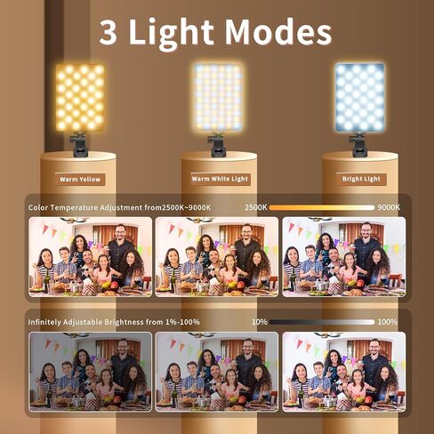 ضوء سيلفي ليد، ضوء هاتف مع مشبك، ضوء سيلفي قابل لإعادة الشحن بقدرة 3000 مللي أمبير في الساعة، ضوء صور مع 3 أوضاع إضاءة، ضوء ليد محمول للهاتف، آيفون، الكمبيوتر المحمول، الصور، تسجيل الفيديو، تيك توك، سيلفي، لايف، مدونة فيديو in Kuwait