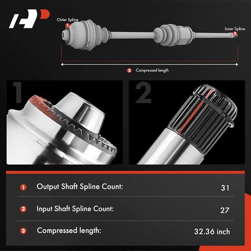 A-Premium CV Axle Shaft Assembly Compatible with BMW E84 Series X1 2013 2014 2015, Front Left Driver Side, Replace# 31607605511, 7591681 in Saudi Arabia