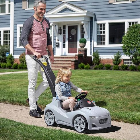 Step2 Whisper Ride Cruiser Kids Push Car, Ride On Toy, Stroller Substitute, Includes Seat Belt & Horn, Made of Durable Plastic, Max Weight 50 lbs., For Toddlers 1.5-4 Years Old, Blue in Saudi Arabia