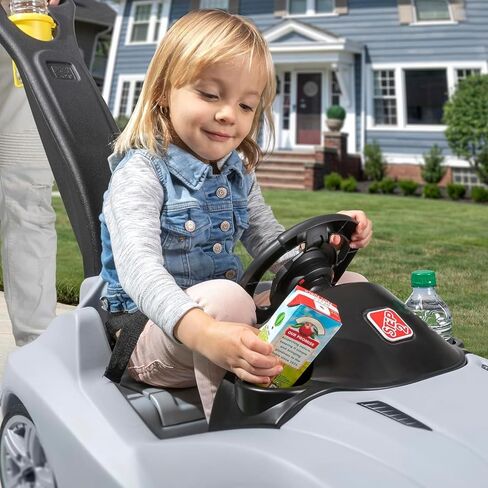 Step2 Whisper Ride Cruiser Kids Push Car, Ride On Toy, Stroller Substitute, Includes Seat Belt & Horn, Made of Durable Plastic, Max Weight 50 lbs., For Toddlers 1.5-4 Years Old, Blue in Saudi Arabia