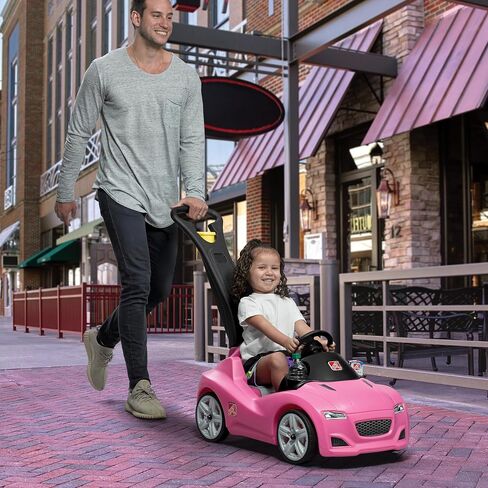 Step2 Whisper Ride Cruiser Kids Push Car, Ride On Toy, Stroller Substitute, Includes Seat Belt & Horn, Made of Durable Plastic, Max Weight 50 lbs., For Toddlers 1.5-4 Years Old, Blue in Saudi Arabia