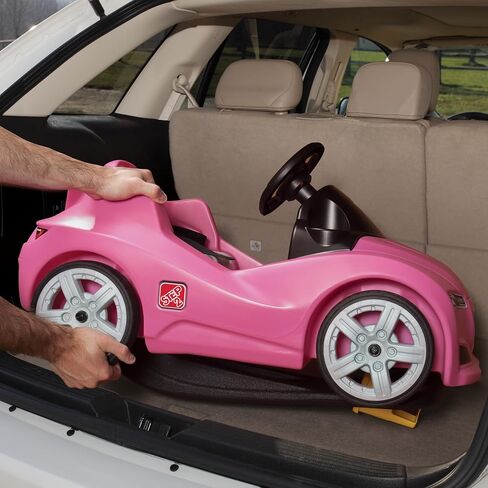 Step2 Whisper Ride Cruiser Kids Push Car, Ride On Toy, Stroller Substitute, Includes Seat Belt & Horn, Made of Durable Plastic, Max Weight 50 lbs., For Toddlers 1.5-4 Years Old, Blue in Saudi Arabia