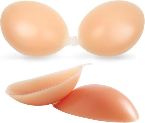 JUST BEHAVIOR Adhesive Backless Bra Strapless Sticky Invisible Push up Silicone Bra for Backless Dress in Saudi Arabia