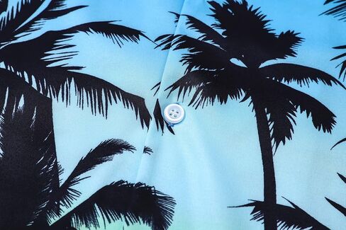 QZH.DUAO Men's & Boys Hawaiian Shirt Cuban Collar Short Sleeve Button Down Shirt Tropical Summer Beach Shirts in Kuwait