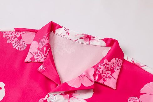 QZH.DUAO Men's & Boys Hawaiian Shirt Cuban Collar Short Sleeve Button Down Shirt Tropical Summer Beach Shirts in Kuwait