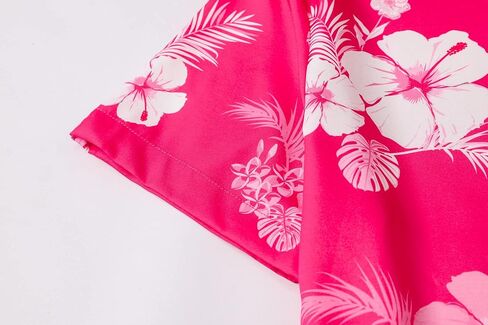 QZH.DUAO Men's & Boys Hawaiian Shirt Cuban Collar Short Sleeve Button Down Shirt Tropical Summer Beach Shirts in Kuwait