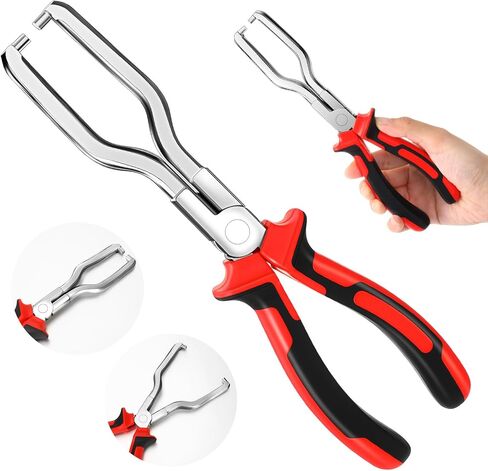 Electrical Disconnect Plier Automotive Electrical Connector Plier Universal Electrical Connector Disconnect Tool Fuel Line Plier Long Spark Plug Removal Plier Car Fuel Feed Pipe Plier (Red) in Saudi Arabia