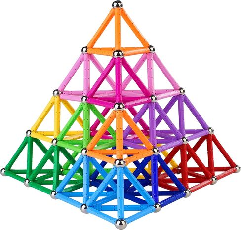 Veatree 206 Pieces Magnetic Building Sticks Blocks Toys, Magnet Educational Toys STEM Toys for Kids and Adult, 3D Non-Toxic Building Toy with Storage Bag in Saudi Arabia
