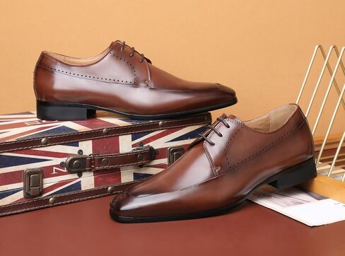 Split Toe Oxford for Men Retro Dress Shoes VintageSlip-on Formal Oxfords Shoes in Saudi Arabia