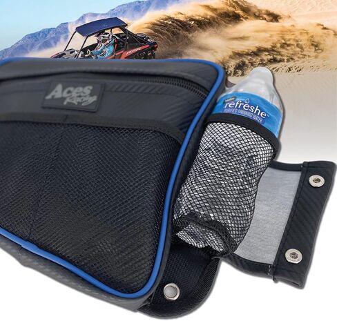 Door Bags Compatible with RZR 1000 Turbo S 900 - Side by Side Storage Accessories with Knee Pad (Sold as a pair) (Black, Front/2 Seat) in Saudi Arabia