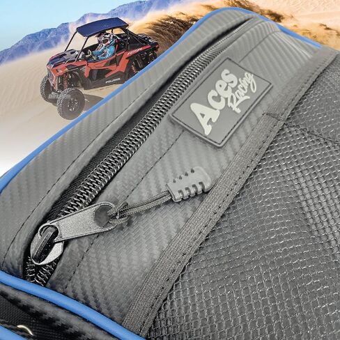 Door Bags Compatible with RZR 1000 Turbo S 900 - Side by Side Storage Accessories with Knee Pad (Sold as a pair) (Black, Front/2 Seat) in Saudi Arabia