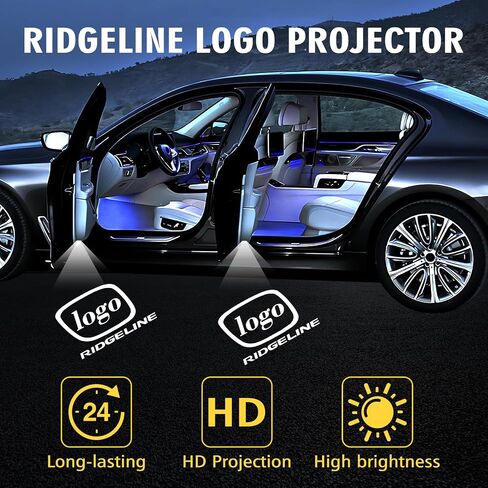 2 Pcs LED Car Door Lights Logo Projector, HD Welcome Light, No Fade Doors Puddle Light Courtesy Projector Laser Ghost Shadow Puddle Lamp Compatible with 2017-2024 Ridgeline Accessories in Saudi Arabia