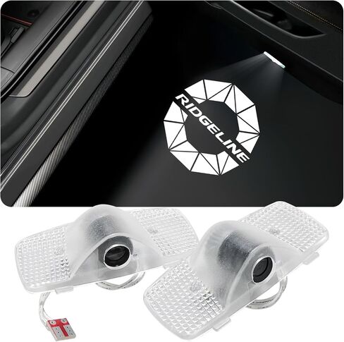 2 Pcs LED Car Door Lights Logo Projector, HD Welcome Light, No Fade Doors Puddle Light Courtesy Projector Laser Ghost Shadow Puddle Lamp Compatible with 2017-2024 Ridgeline Accessories in Saudi Arabia