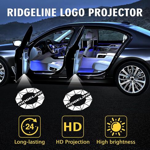 2 Pcs LED Car Door Lights Logo Projector, HD Welcome Light, No Fade Doors Puddle Light Courtesy Projector Laser Ghost Shadow Puddle Lamp Compatible with 2017-2024 Ridgeline Accessories in Saudi Arabia