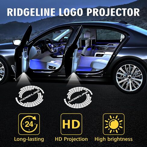 2 Pcs LED Car Door Lights Logo Projector, HD Welcome Light, No Fade Doors Puddle Light Courtesy Projector Laser Ghost Shadow Puddle Lamp Compatible with 2017-2024 Ridgeline Accessories in Saudi Arabia