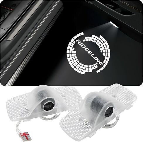 2 Pcs LED Car Door Lights Logo Projector, HD Welcome Light, No Fade Doors Puddle Light Courtesy Projector Laser Ghost Shadow Puddle Lamp Compatible with 2017-2024 Ridgeline Accessories in Saudi Arabia