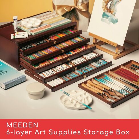 MEEDEN Art Supply Storage Box: 6 Drawers Pencil Organizer Craft Storage in Kuwait