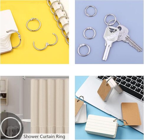 1.2 بوصة (50 حزمة) حلقات صغيرة فضفاضة لأوراق الشجر، حلقات بطاقات مؤشرة، حلقات لبطاقات الفلاش، حلقات مفاتيح فولاذية مطلية بالنيكل، مشابك حلقية، للمنزل والمدرسة والمكتب فضي in Kuwait