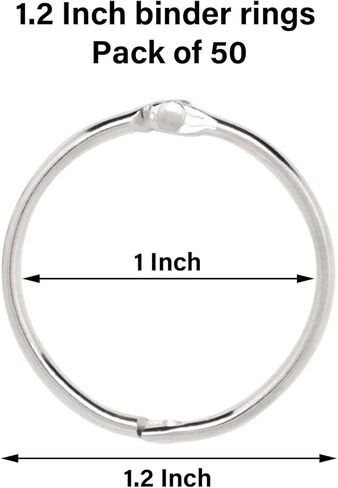 1.2 بوصة (50 حزمة) حلقات صغيرة فضفاضة لأوراق الشجر، حلقات بطاقات مؤشرة، حلقات لبطاقات الفلاش، حلقات مفاتيح فولاذية مطلية بالنيكل، مشابك حلقية، للمنزل والمدرسة والمكتب فضي in Kuwait