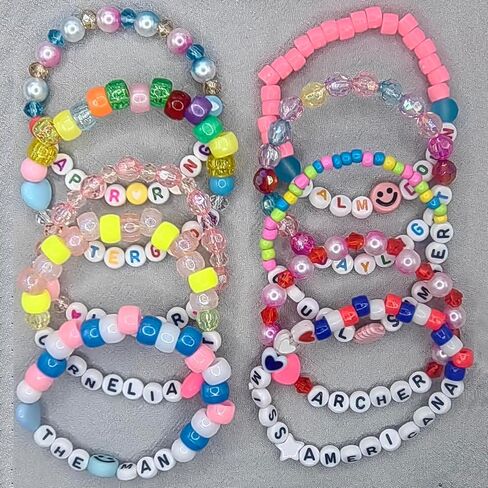 Friendship Bracelets, Inspired Bracelets 10pcs Colorful Charm Bracelets Beads for Fans, Handmade Preppy Bracelets for Patry Concert Jewelry Gifts in Saudi Arabia