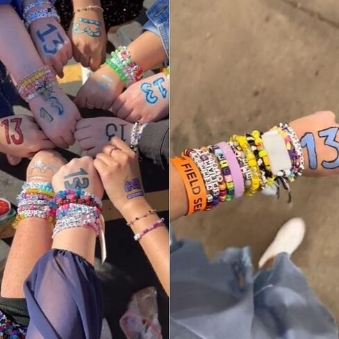 Friendship Bracelets, Inspired Bracelets 10pcs Colorful Charm Bracelets Beads for Fans, Handmade Preppy Bracelets for Patry Concert Jewelry Gifts in Saudi Arabia