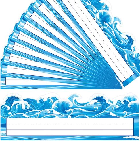 Die-Cut Nameplates Ocean Waves Name Plates for Student Desks Classroom 36Pcs in Saudi Arabia