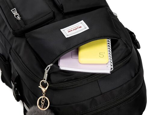 حقيبة ظهر Wadirum Fashion للفتيات حقيبة كمبيوتر محمول لطيفة للنساء باللون الأسود in Kuwait