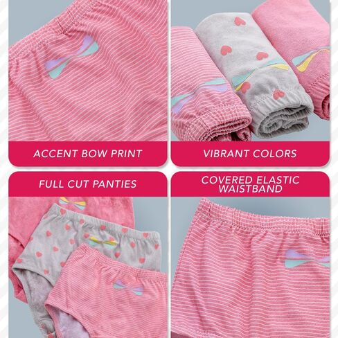 Kids' Cotton Underwear Panties 3-Pack - Soft, Full-Cut Briefs for Little and Teen Girls in Kuwait