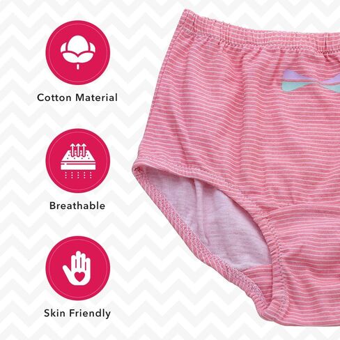Kids' Cotton Underwear Panties 3-Pack - Soft, Full-Cut Briefs for Little and Teen Girls in Kuwait