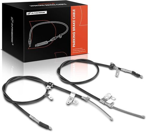 A-Premium Rear Driver and Passenger Side Parking Brake Cable Assembly Compatible with Toyota Models: Corolla 2004 2005 2006 2007, 2-PC Set - Replace# 4642002080 in Saudi Arabia