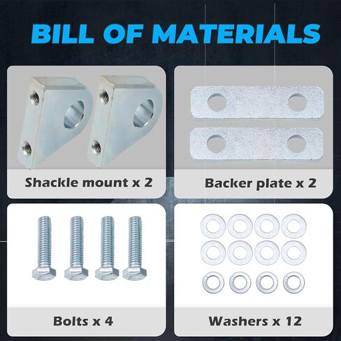 2 حزمة لحام/مسمار على الأغلال مع لوحة داعمة تناسب تكبل 3/4 بوصة أو مصد الشاحنة أو دلو الجرار in Kuwait