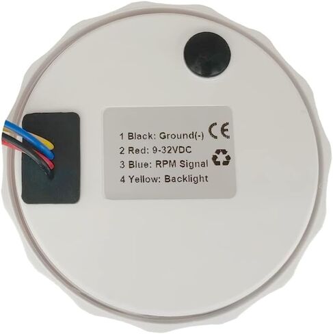 ELING 3 3/8 ''مقياس سرعة دوران محرك الديزل 4000 دورة في الدقيقة مع عداد ساعة 12 فولت 24 فولت مع 8 ألوان خلفية لسفن RV ATV in Kuwait