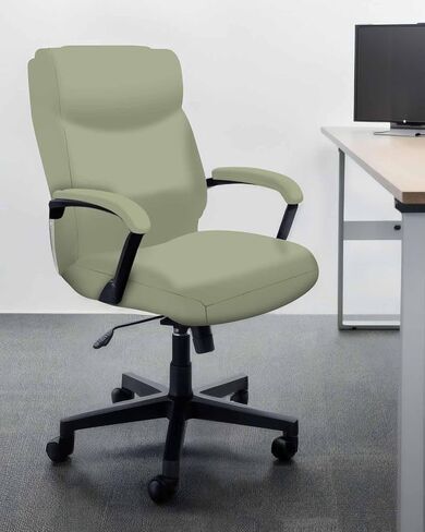 Sage Green Office Chair Cover with Armrest Covers & Zipper, Farmhouse Sage Green Decor Spandex Computer Chair Covers, Universal Rotating Desk Chair Slipcovers Protector, L in Saudi Arabia