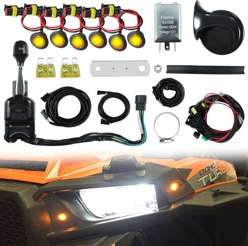 Pre-Wired ATV UTV Turn Signal Kit Compatible With Polaris, Can-Am, Kawasaki, Arctic Cat, CFMOTO, Pioneer,Dirt Bike Street Legal Kit in Saudi Arabia