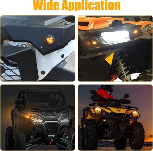 Pre-Wired ATV UTV Turn Signal Kit Compatible With Polaris, Can-Am, Kawasaki, Arctic Cat, CFMOTO, Pioneer,Dirt Bike Street Legal Kit in Saudi Arabia