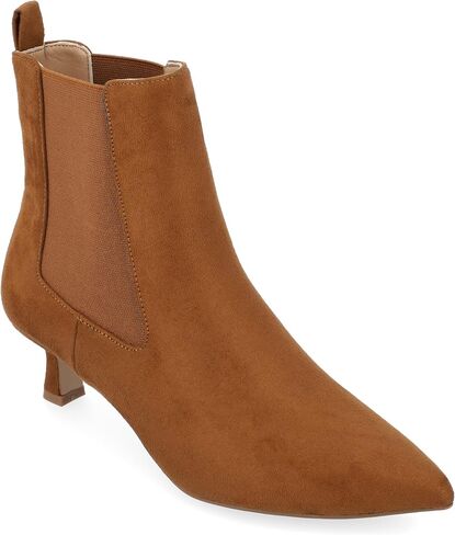 مجموعة Journee للسيدات ذات عرض متوسط ​​وواسع من Tenlee Tru Comfort Foam Pull On Chelsea Kitten Heel Boote in Saudi Arabia