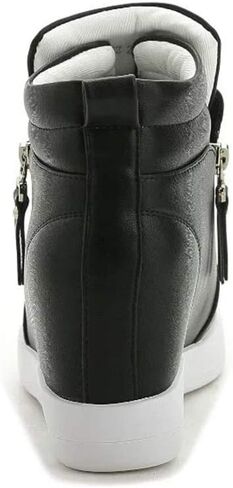 LIURUIJIA Women's Ankle Boots Fashion Wedge Sneakers For Women Dressy High-Top Invisible Heel Casual Black White Red Platform Shoes in Kuwait