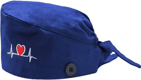 Solid-Color Working Cap with Buttons, Adjustable Cotton Sweatband Hats Tie Back for Women/Men One Size in Saudi Arabia