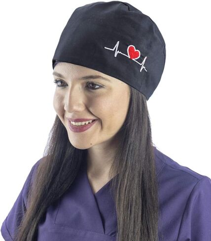 Solid-Color Working Cap with Buttons, Adjustable Cotton Sweatband Hats Tie Back for Women/Men One Size in Saudi Arabia