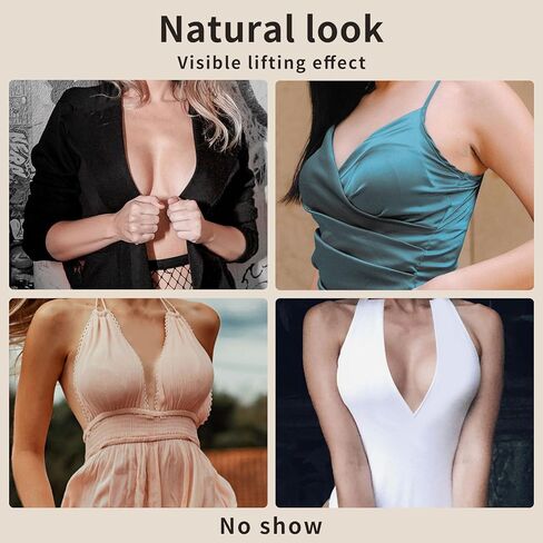 Nipple Covers Lift Sticky Adhesive Bra Silicone Breast Lift Pasties for Strapless Dress Breast Covers Reusable (Large(Fits D+ Cups)) Beige in Kuwait