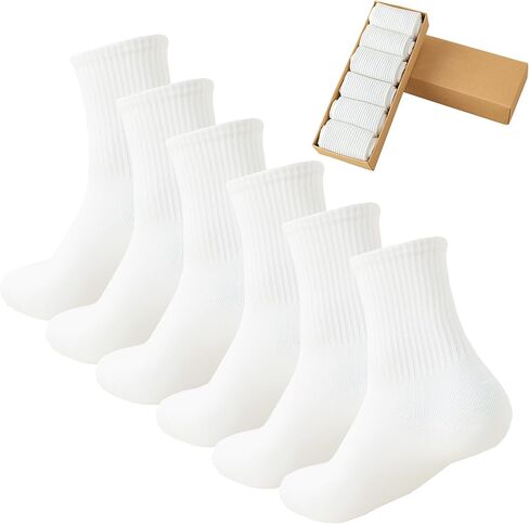 6 Pairs Womens Socks Soft Comfort Breathable Crew Socks Above Ankle Socks All Season Socks for Women in Saudi Arabia