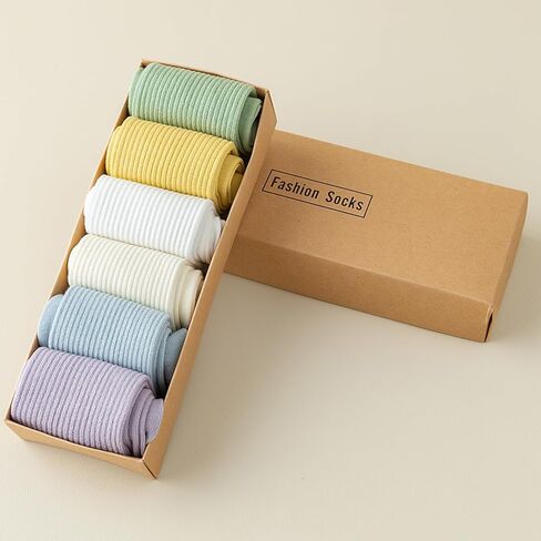 6 أزواج من الجوارب النسائية، جوارب دائرية ناعمة ومريحة تسمح بمرور الهواء فوق الكاحل، جوارب لجميع المواسم للنساء in Kuwait