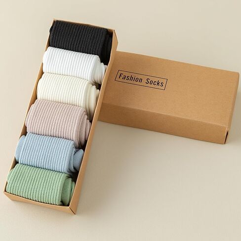 6 Pairs Womens Socks Soft Comfort Breathable Crew Socks Above Ankle Socks All Season Socks for Women in Saudi Arabia