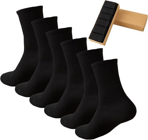 6 Pairs Womens Socks Soft Comfort Breathable Crew Socks Above Ankle Socks All Season Socks for Women in Saudi Arabia