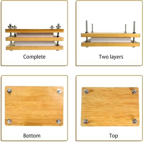 مجموعات تجليد الكتب، آلة تجليد الكتب الخشبية المصنوعة من الخيزران، مجموعة إعادة تجليد الكتب الثابتة لأداة تجليد الكتب المصنوعة يدويًا (11.6 * 7.9 بوصة) in Kuwait