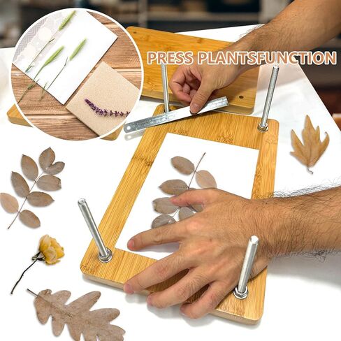 مجموعات تجليد الكتب، آلة تجليد الكتب الخشبية المصنوعة من الخيزران، مجموعة إعادة تجليد الكتب الثابتة لأداة تجليد الكتب المصنوعة يدويًا (11.6 * 7.9 بوصة) in Kuwait