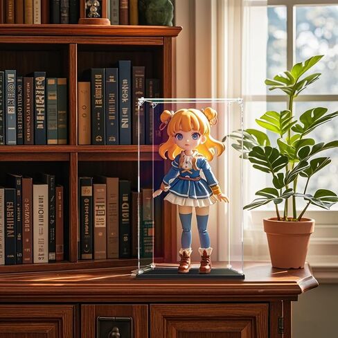 Clear Acrylic Display Case, Self-Assemble Showcase for Collectibles, Action Figures, Dolls, Toys - Alternative Glass Box for Commemorative Gifts (6x6x10 inch, 15x15x25 cm) in Saudi Arabia