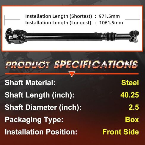 Front Drive Shaft Driveshaft Assembly Fit for Ford F-250 / F-350 / F-450 / F-550 Super Duty V8 6.2L/6.7L 4WD 2011-2016 OE# 938304 652015 BC3Z4A376A in Kuwait